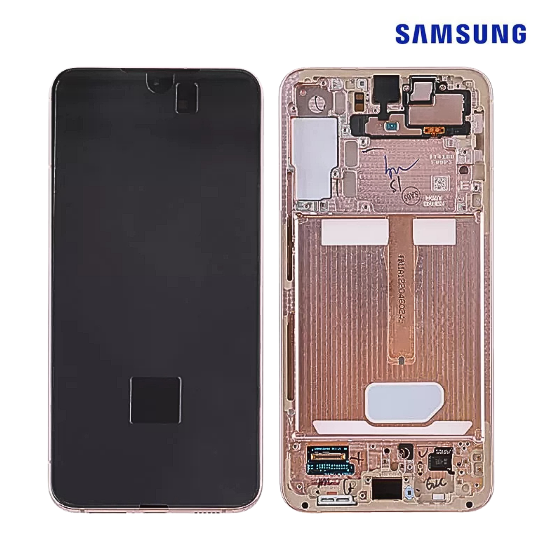 SAMSUNG A22 4G 2021 / SM-A225 BLACK (With Frame) LCD